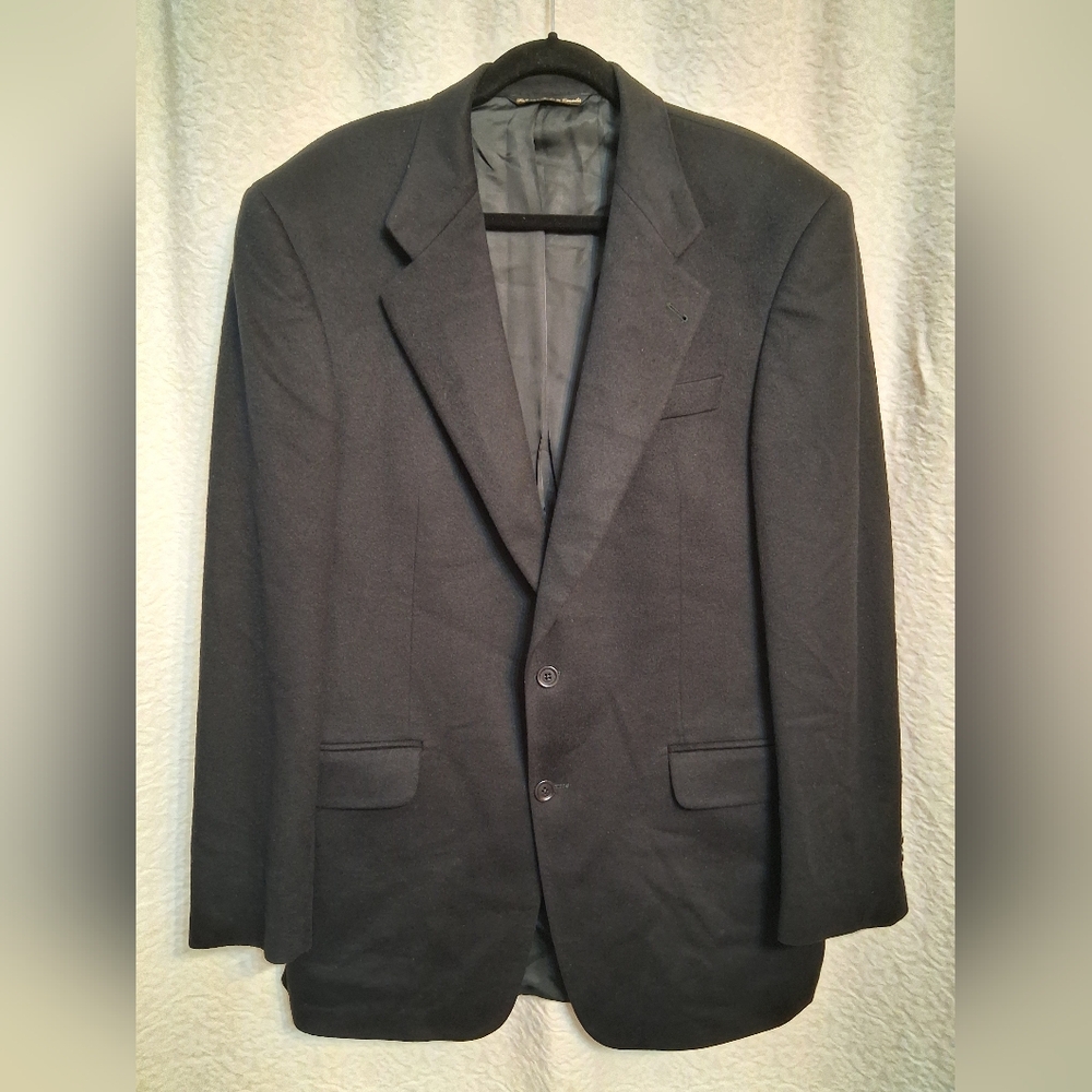 Ing. Loro Piana For Saks Fifth Avenue Charcoal Black Blazer